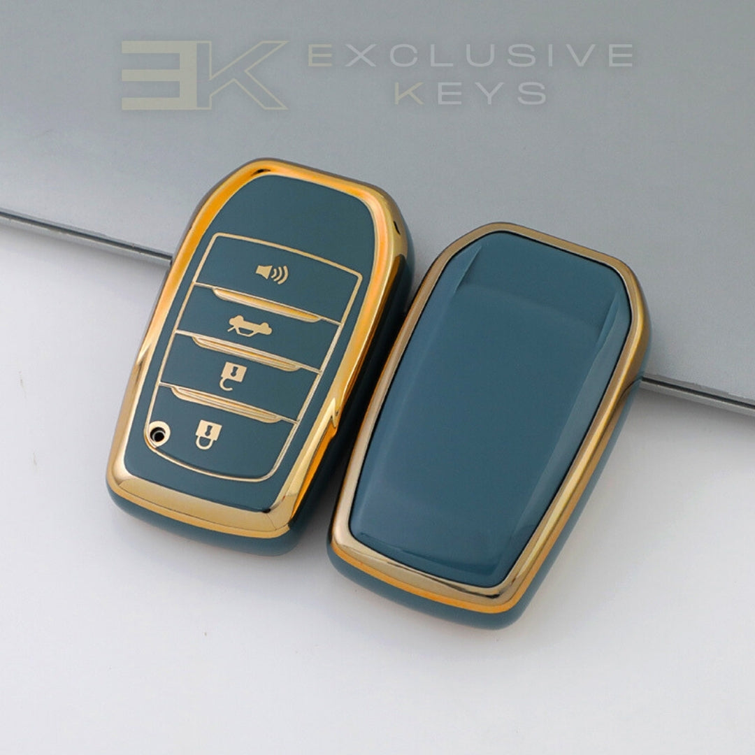 Custodia per smart key Toyota – 4 pulsanti (Bagagliaio + Allarme)