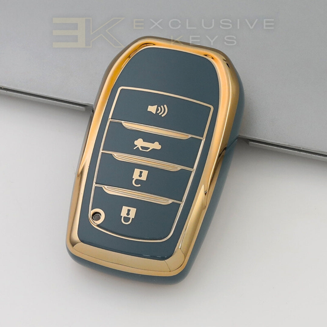 Custodia per smart key Toyota – 4 pulsanti (Bagagliaio + Allarme)