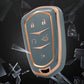 For Cadillac ATS CT6 CTS DTS XT5 Escalade ESV SRX STS XTS ELR 2014 - 2018 TPU Car Smart Key Cover Case Key Fob Bag Keychain